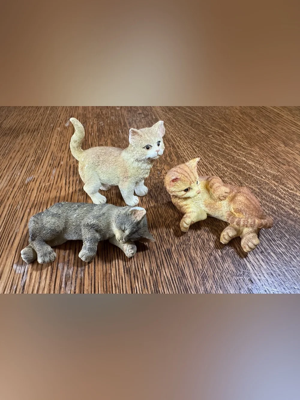 Decorative Ceramic Cat Figurine Set - Assorted Colors